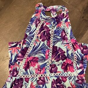 High neck, backless summer dress